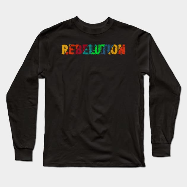 vintage color Rebelution Long Sleeve T-Shirt by Rada.cgi